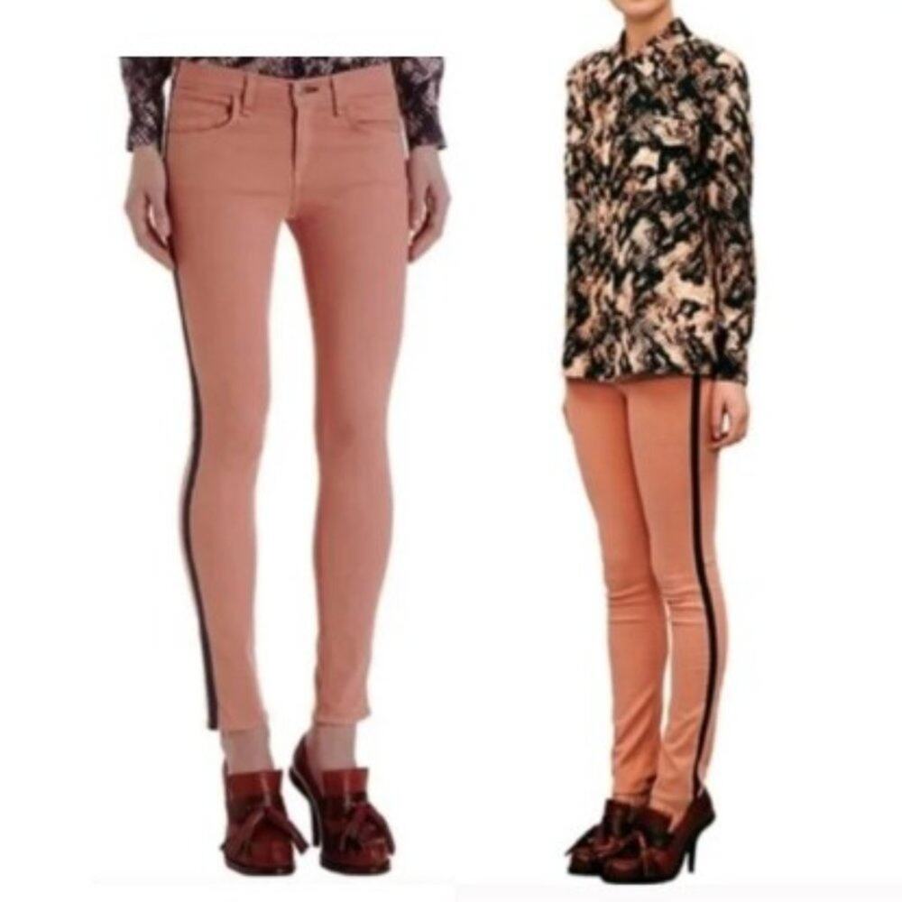 Rag & Bone Jeans Sz 24 For Barneys PINK DUSTY ROSE Skinny SIDE STRIPE Grunge